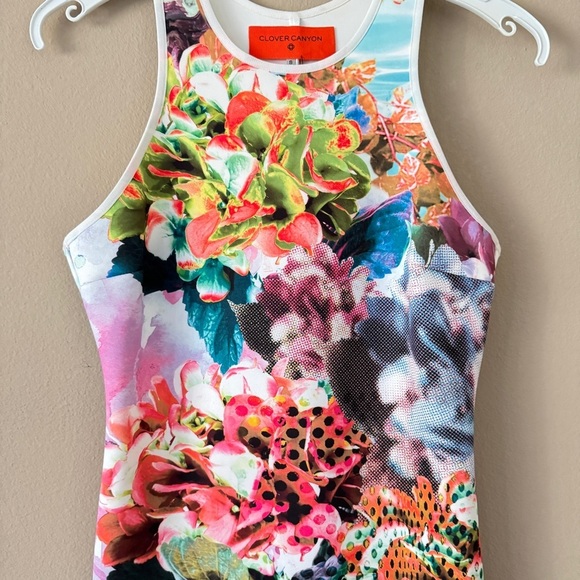NWT Clover Canyon Pool Flower dress S - Picture 2 of 6